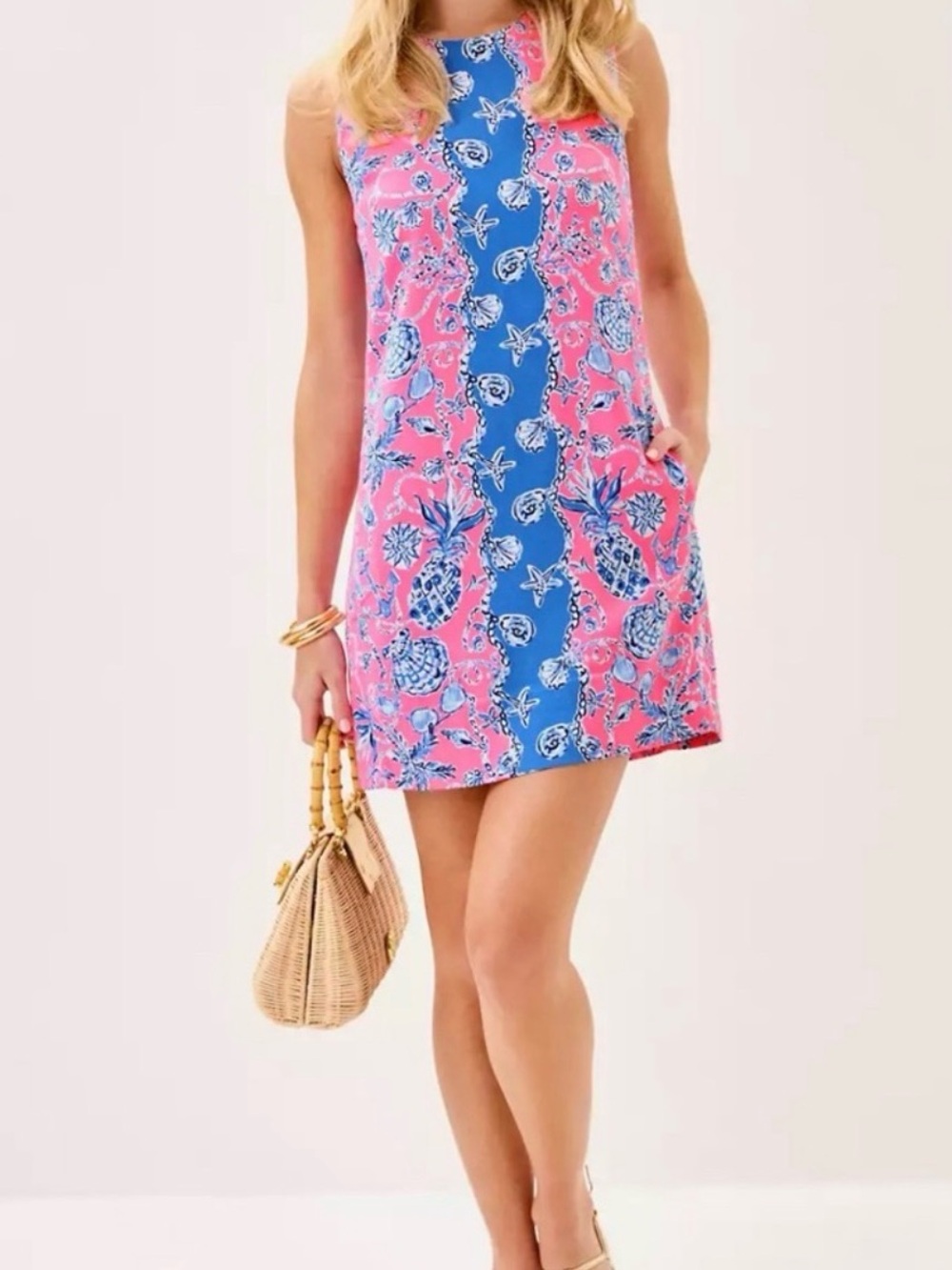 NWT Lilly Pulitzer EDITA SHIFT DRESS “Rousseau Pink Barefoot” MSRP $198 sz 14 - Picture 2 of 12